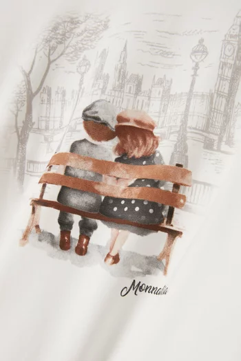 Printed T-shirt in Cotton