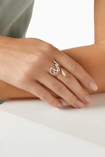 Oula Alhayat Enamel Ring in 18kt Gold