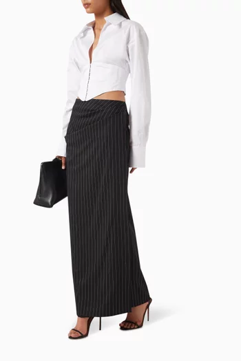 Hande Pinstripe Skirt