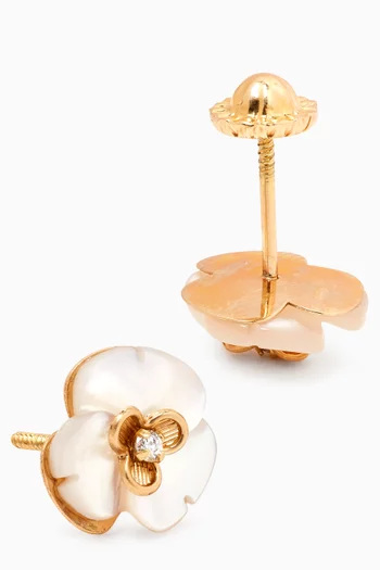 Floral Diamond Stud Earrings