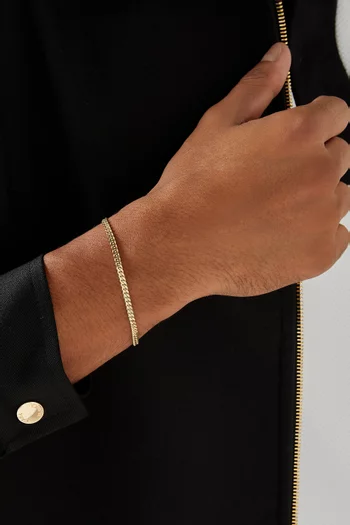 Mini Cuban Link Bracelet in Gold-plated Sterling Silver
