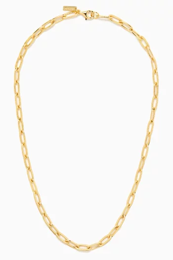 Paper Link Necklace in Gold-plated Sterling Silver