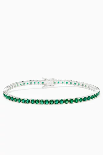 Verde Tennis Bracelet in Sterling Silver