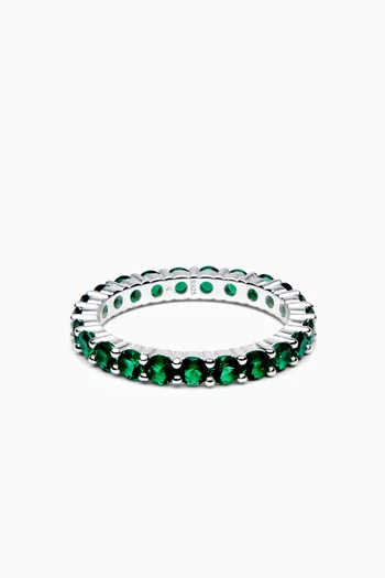 Verde Eternity Ring in Gold-plated Sterling Silver