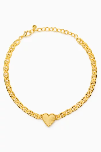 Juliet Choker Necklace in 24kt Gold-plated Brass