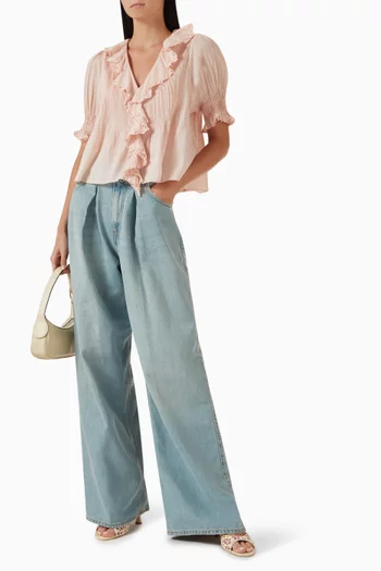 Henri Ruffled Top in Organic Cotton