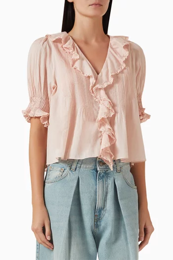Henri Ruffled Top in Organic Cotton