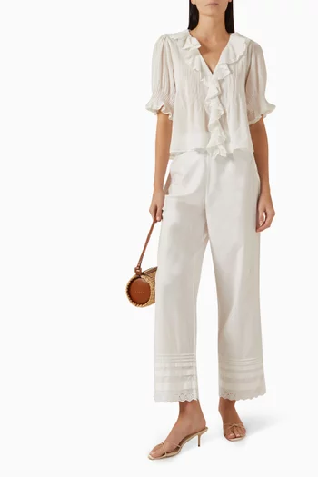 Henri Ruffled Top in Organic Cotton
