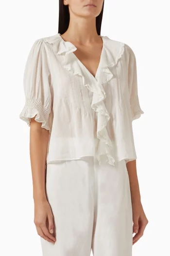 Henri Ruffled Top in Organic Cotton