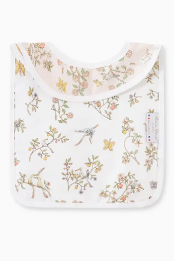 In Bloom-print Bib in Organic Cotton