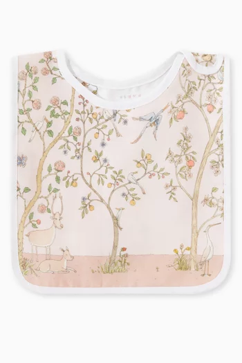 In Bloom-print Bib in Organic Cotton
