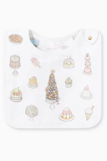 Sweetie Pie-print Bib in Organic Cotton