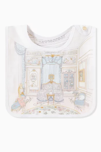 French Bedroom-print Bib in Organic Cotton