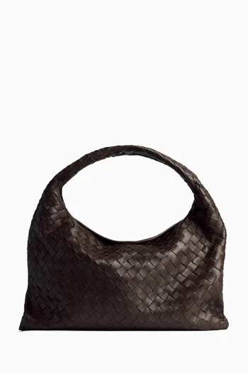 Small Hop Shoulder Bag in Intrecciato Leather