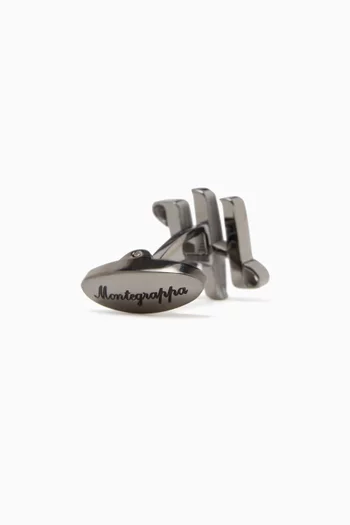Ambigram Cufflinks in Stainless Steel