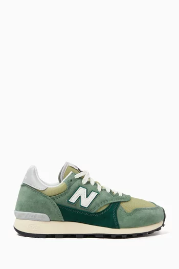 Buy New Balance Green 475 Low top Sneakers in Suede Mesh For Women Online Ounass UAE