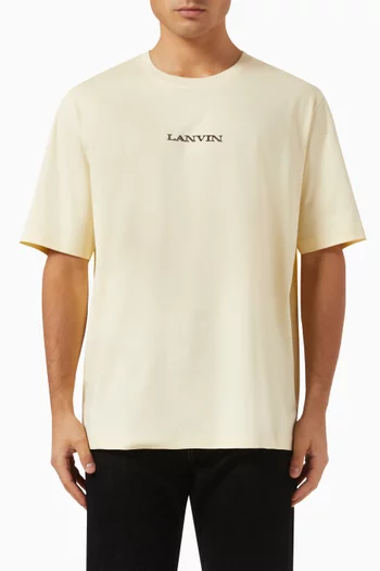 Embroidered Logo T-shirt in Cotton