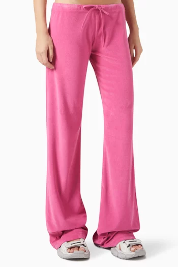 Low-waisted Track Pants in Cotton Blend