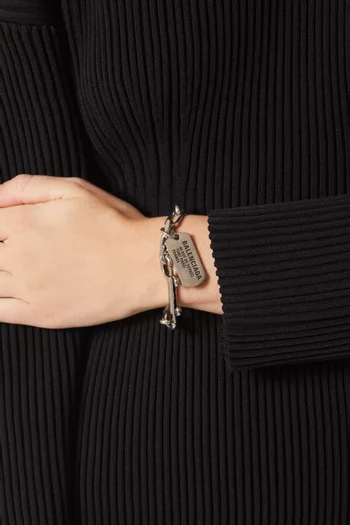 Tags Carabiner Bracelet in Brass