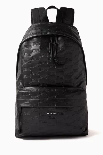 Signature Medium Backpack in BB Monogram Embossed Calfskin