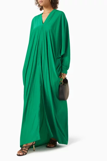 V-neck Draped Kaftan Dress