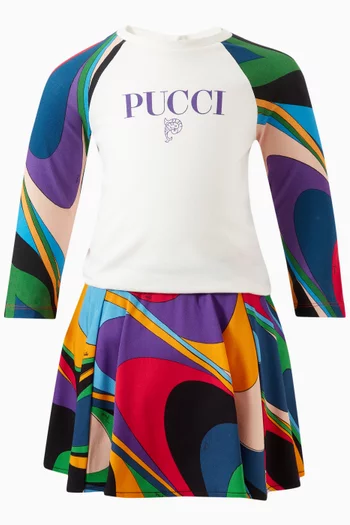 Iride Print T-shirt in Cotton