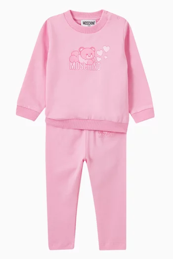 Teddy Heart Logo Leggings in Cotton Jersey
