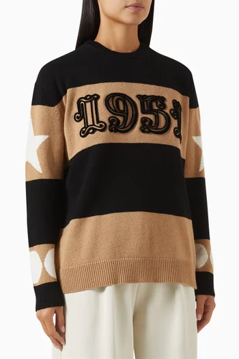 Dirce Striped Pullover in Wool-cashmere Blend