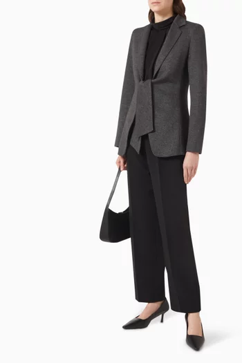 Monia Sash Jacket in Wool-jersey