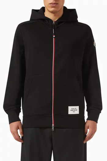 Zip-up Hoodie in Cotton-blend Fleece