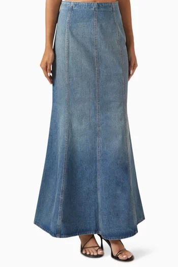 Shaquille Maxi Skirt in Denim