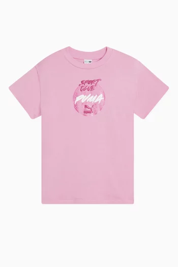 Logo Sportsclub T-shirt in Cotton