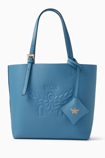 Himmel Shopper Tote Bag in Grained Leather