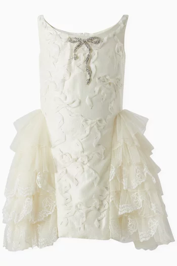 Claudette Bow-embellished Dress in Tulle