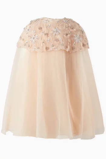 Manon Floral-embellished Dress in Chiffon