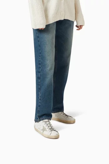 سنيكرز سوبر ستار أسفل الكاحل شمواه وجلد