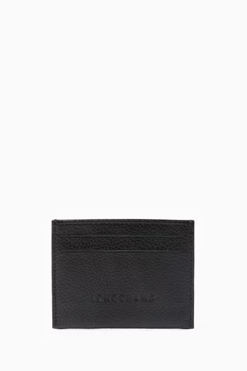 Le Foulonné Card Holder in Grained Leather