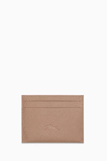 Le Foulonné Card Holder in Grained Leather