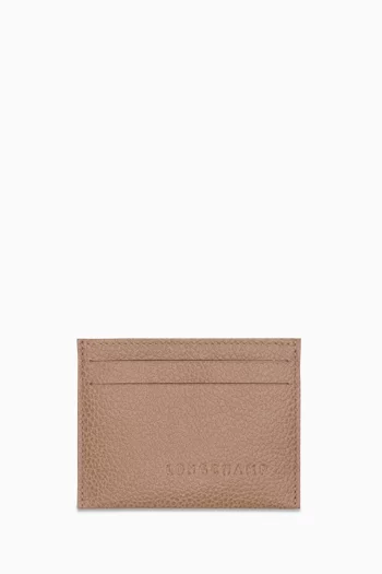 Le Foulonné Card Holder in Grained Leather