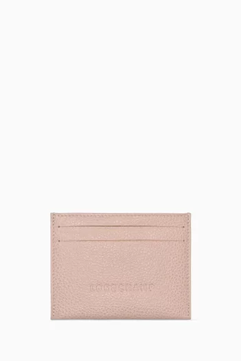 Le Foulonné Card Holder in Grained Leather