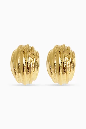Athena Clip Earrings in 18kt Gold-plating