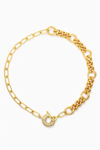 Cosima Crystal Necklace in 18kt Gold-plating