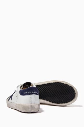 Old School Sneakers with Suede Star in Leather