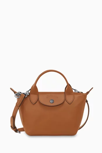 Mini Le Pliage Xtra Handbag in Leather