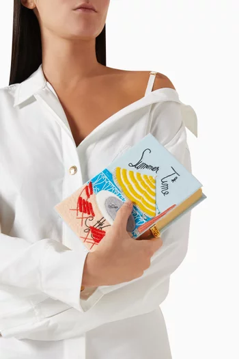 Summer Time Book Clutch in Silk & Felt