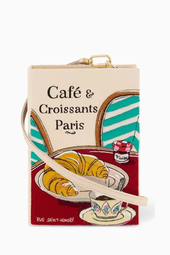 Café & Croissants Book Clutch