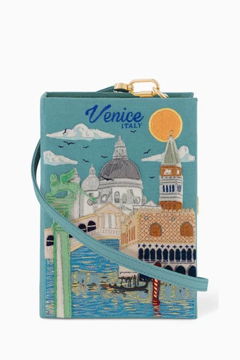Venice Embroidered Book Clutch