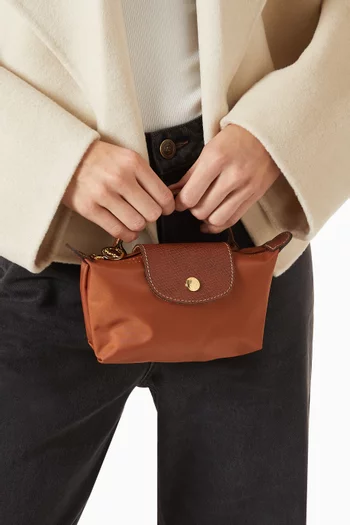 Mini Le Pliage Original Clutch in Canvas