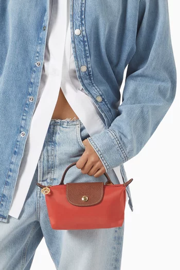 Mini Le Pliage Original Clutch in Canvas