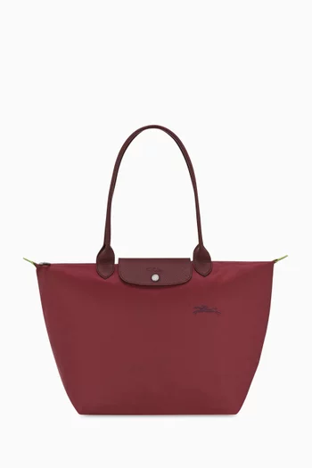 Large Le Pliage Green Tote Bag in Recycled Canvas